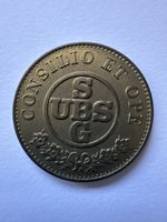 Sammlermünze UBS SBG Parsimonia Vectigal Est Messing