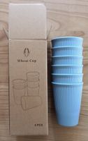 6er-Pack Mehrweg-Trinkbecher, hellblau, neu & OVP