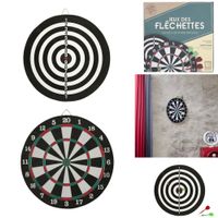 Jeu de fléchettes double face avec 4 fléchettes ( NEUF )