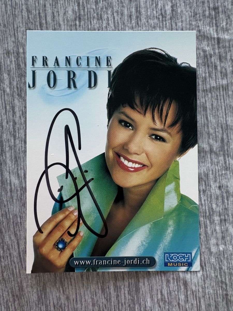Autogramme: Francine Jordi Original Autogramm – Gebraucht aus niederbipp von LaHabana1
