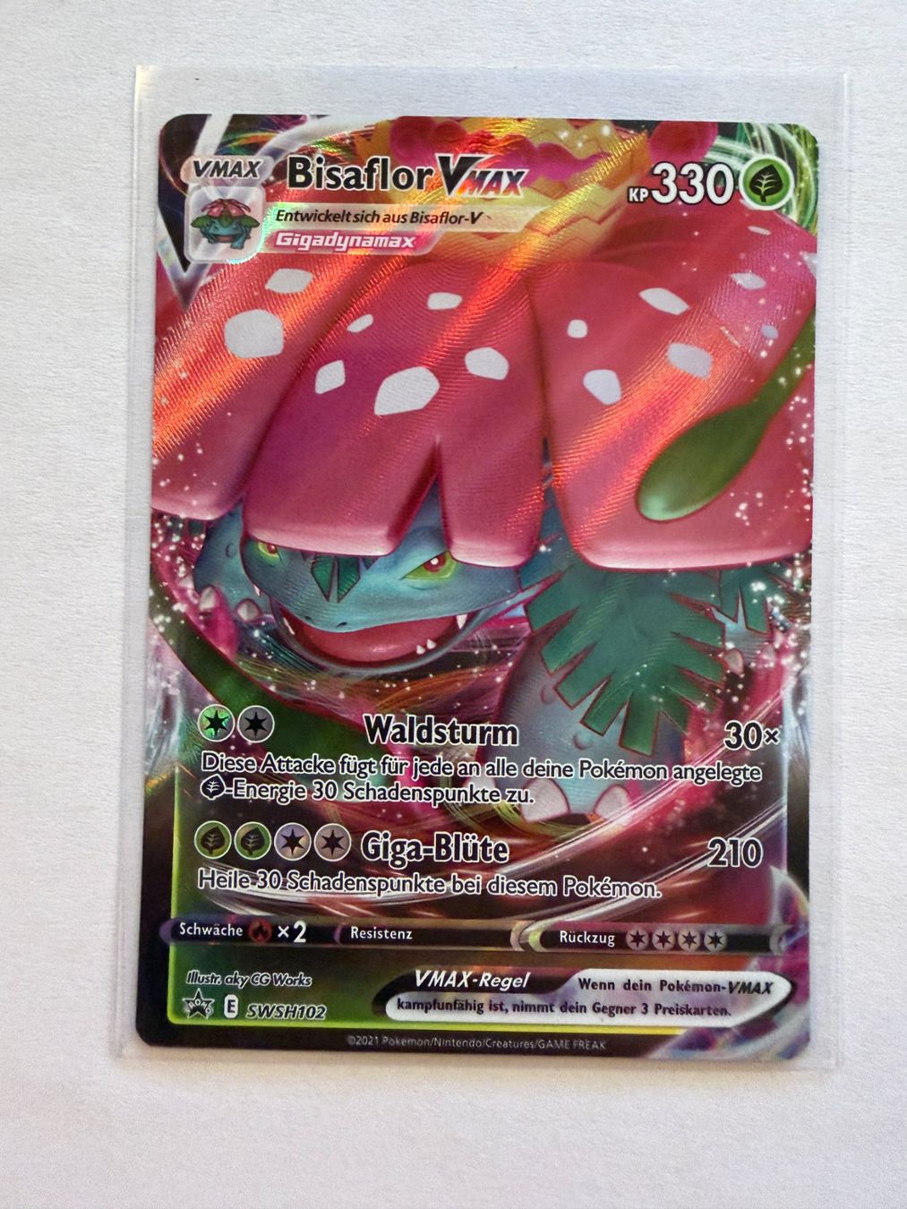 Pokémon Carte collezionabili: Pokemon Bisaflor VMax SWSH 102 DE – Nuovo (secondo la descrizione) da Weingarten-Kalthäusern venduto da McGmavlo