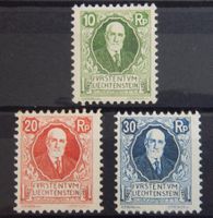 Liechtenstein Kat. 72-74 * 1925 Kat. 110 Euro