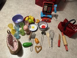Kinderküche Spielset, Kasse, Kaufladen, Zubehör - Top!