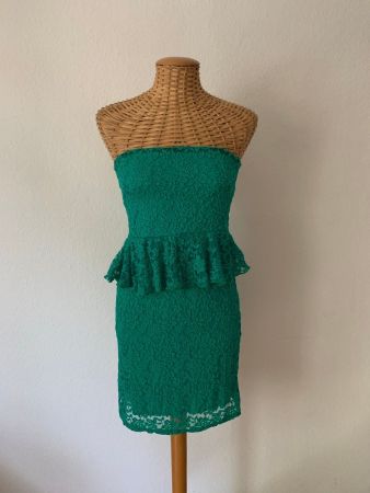 AX LONDON - Spitzen Bustier-Kleid grün