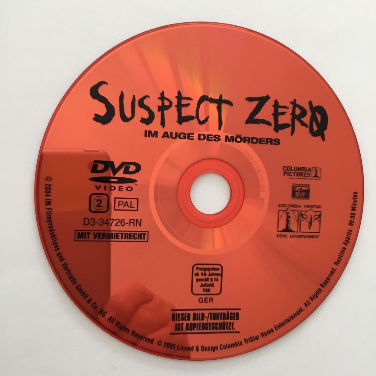 Tutti i DVDs: Suspect Zero - Dvd nur Disc ohne Cover – Nuovo (secondo la descrizione) da Blauen venduto da berlingo65 1