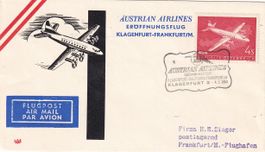Erstflug AUA Klagenfurt - Frankfurt 1960