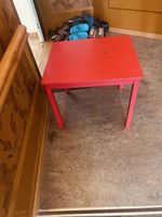 Wooden kids table, red