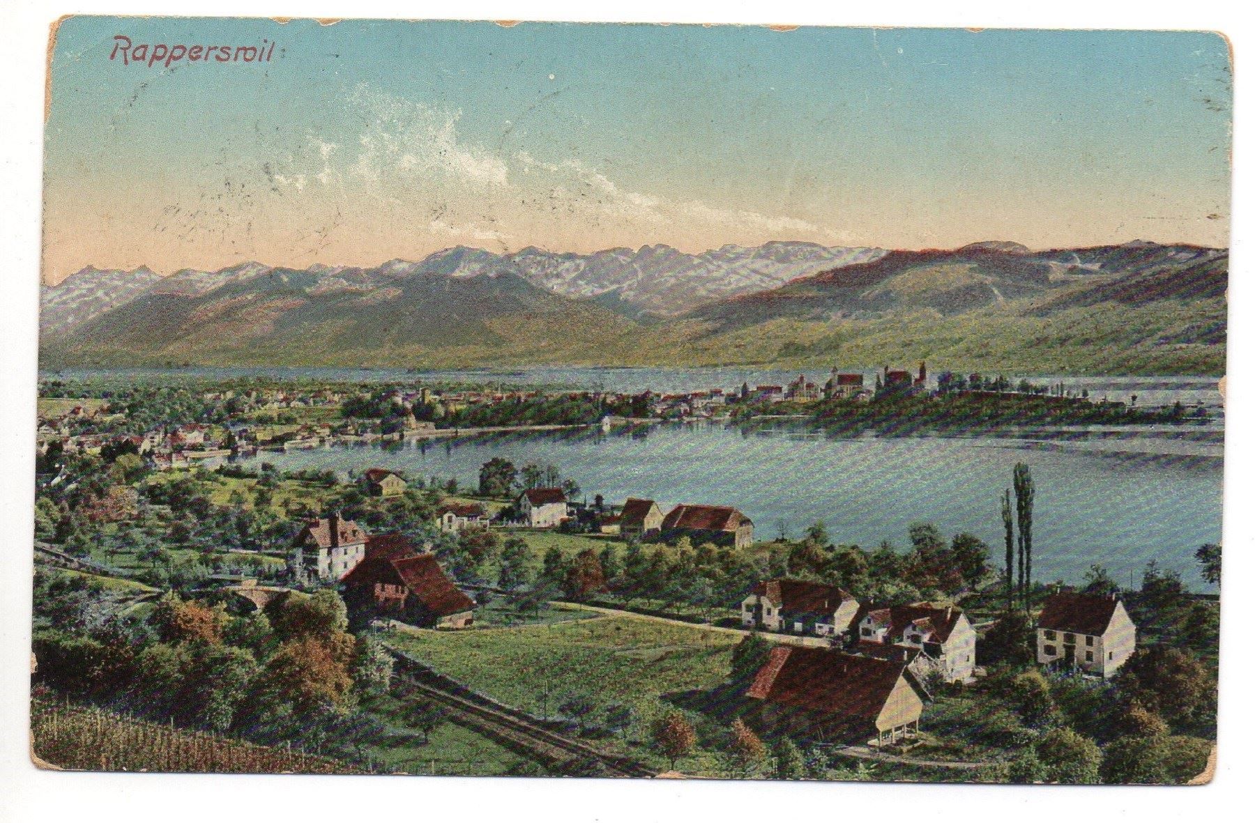 Cartoline postali: RAPPERSWIL von Feldbach gesehen – Usato da Jona venduto da philajona