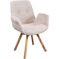 Armlehnstuhl Scandi Bouclé beige (drehbar)