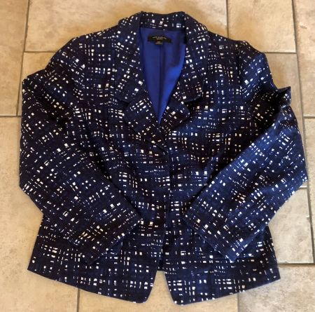 Ann Taylor Blazer Petite Gr. 10p Blau 3 Knöpfe
