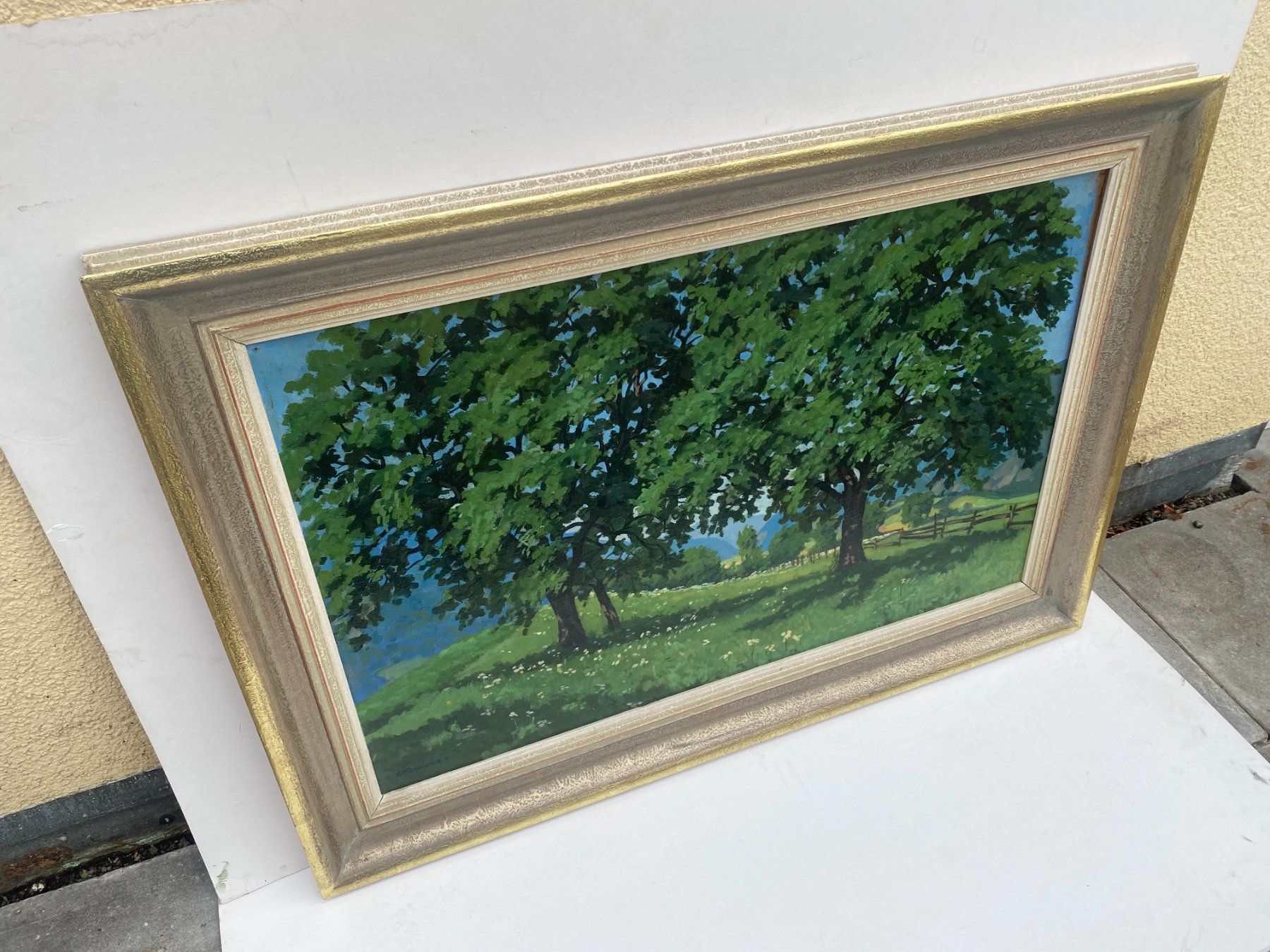 Dipinti: Gemälde Bild E. Kohlund Sommerliche Landschaft mit Bäumen – Usato da Bern venduto da ToysPlusVintage 8