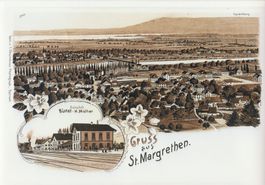 Gruss aus St. Margrethen - (Litho um 1900)