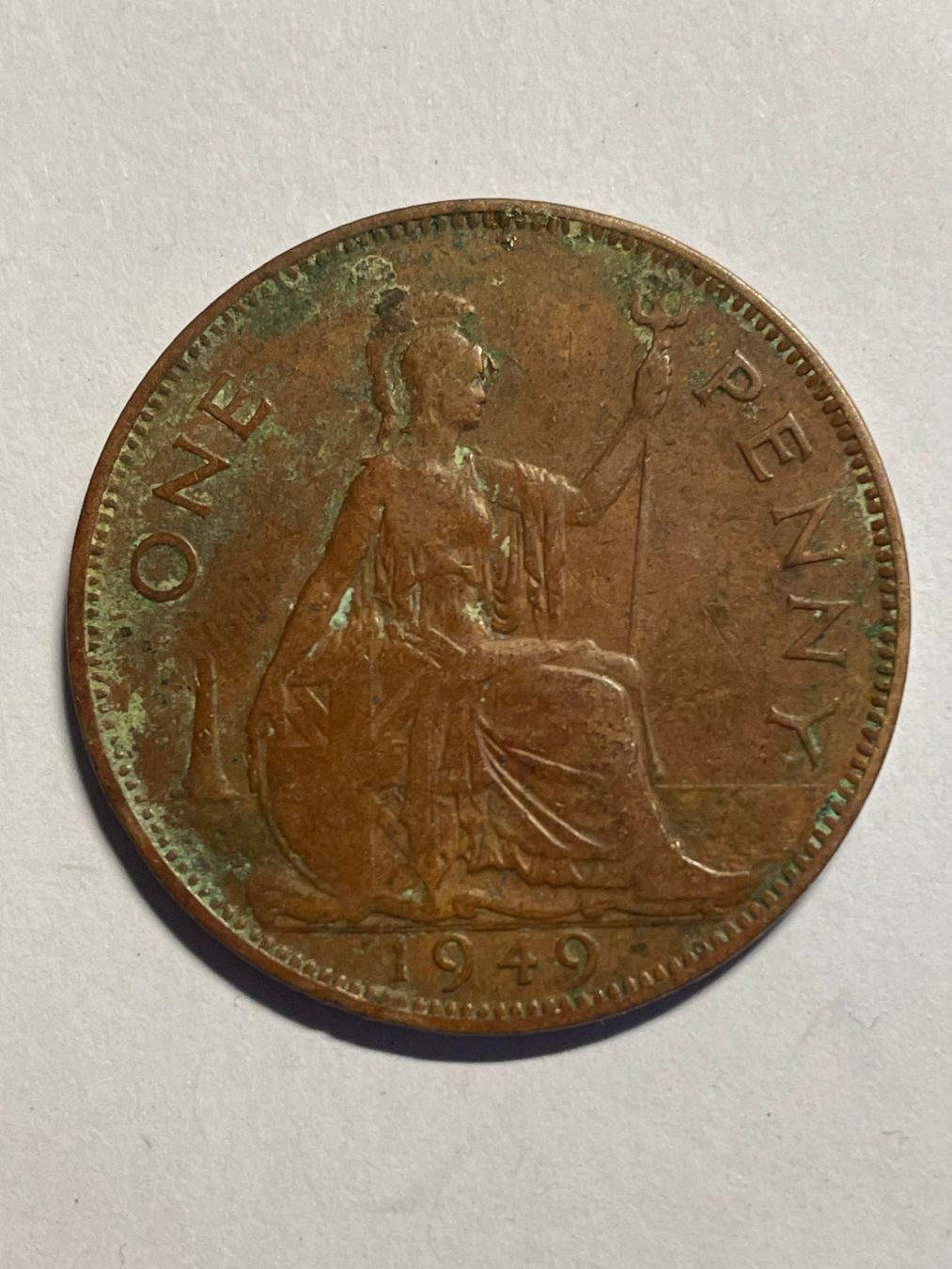 Tutti le monete: (50) England - One Penny 1949 – Usato da Aesch BL venduto da masmusgo 1