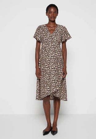 Mamalicious casual dress in leopard, size L