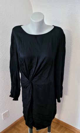 schwarzes Kleid von H&M mit Raffung ca. Gr. 40 Business Chic