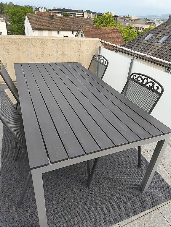 Tavoli: Tisch Polywood 200x100 cm anthrazit – Usato da Nänikon venduto da Manta87