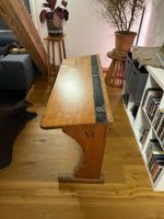 Antiker Schultisch aus Holz, Vintage Schreibtisch