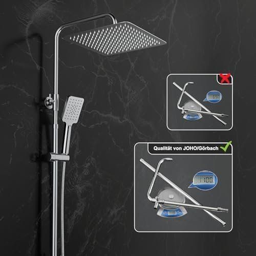 Docce: Duschset Armatur Chrom Duschstangeset Duschsäuleset 30x30cm – Nuovo e nell'imballaggio originale da Hundwil venduto da pak_7zvn 5