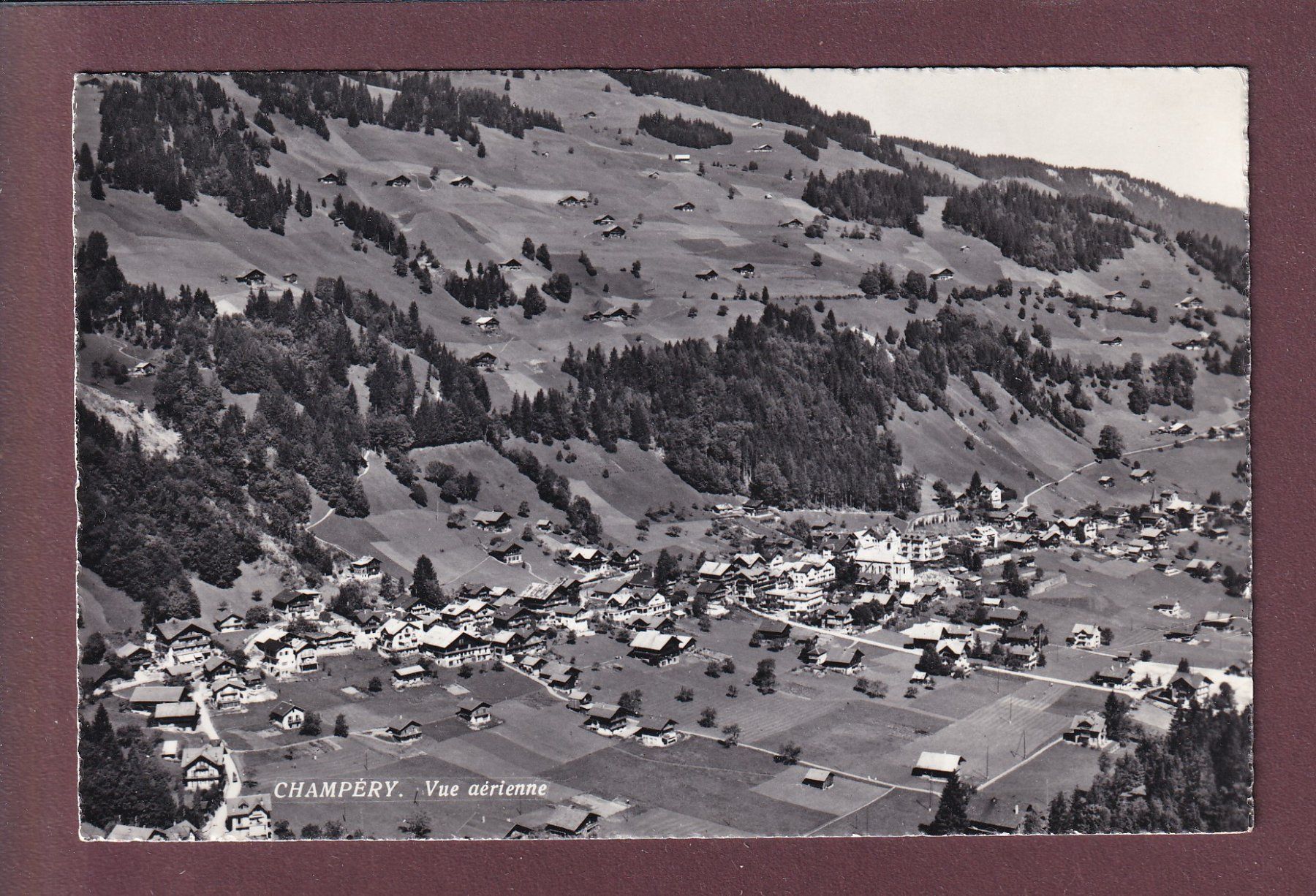 Ansichtskarten: Vue aérienne - CHAMPERY – Gebraucht aus Pully von nicecards
