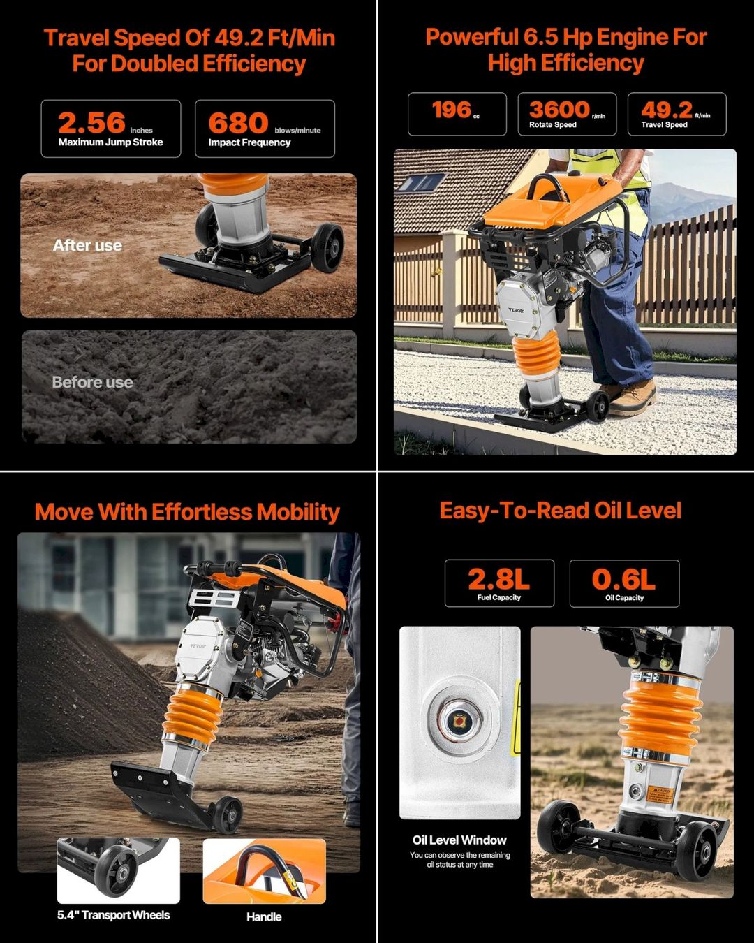 Altro per industria edile: VEVOR Vibrationsstampfer 6.5PS - 3600 lb – Nuovo e nell'imballaggio originale da Bottighofen venduto da zaap 5