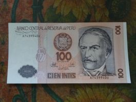 PEROU  100  Intis   Billet