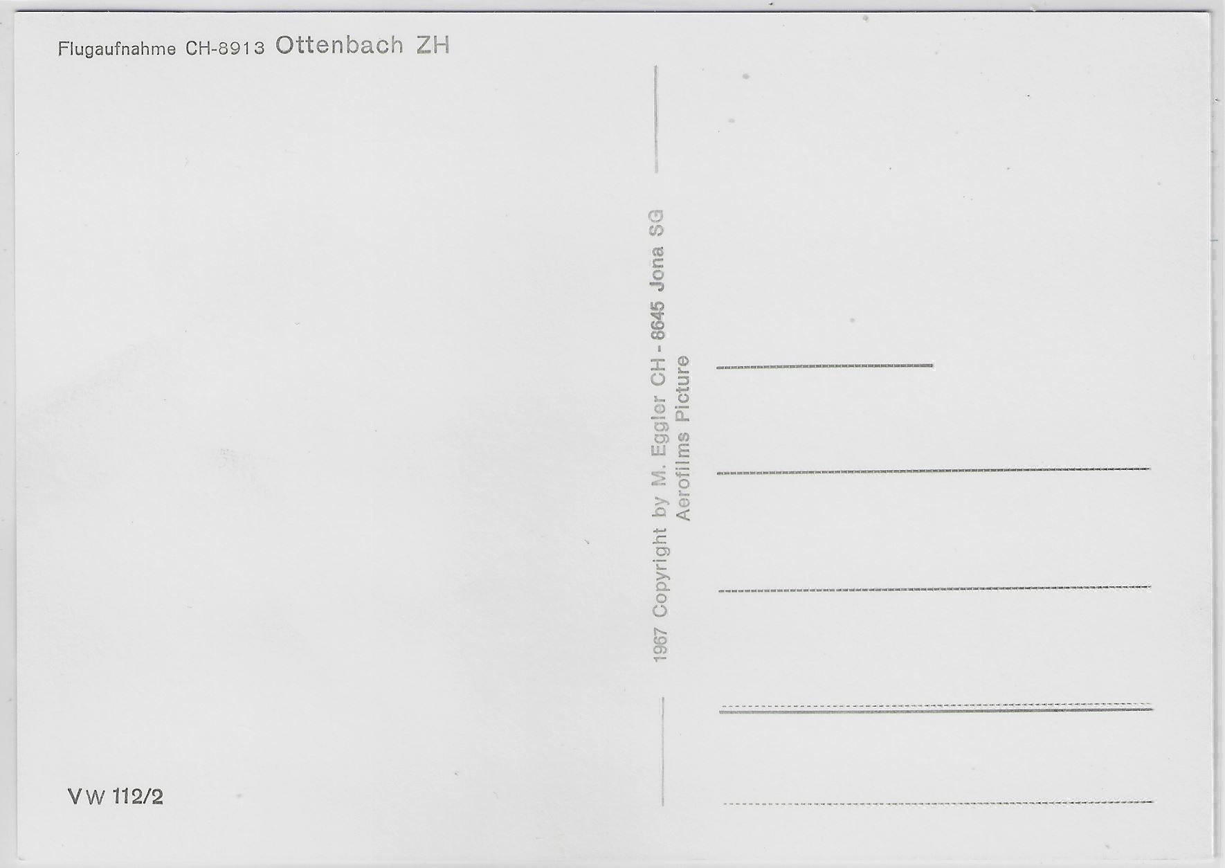 Cartoline postali: Flugaufnahme Ottenbach ZH – Antico da Ettingen venduto da Kartenplanet 1
