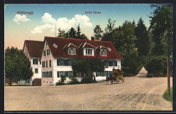 Ansichtskarten: Horgen, Sihlbrugg, Hotel Krone mit Postk – Gebraucht aus Berlin von bartko-reher