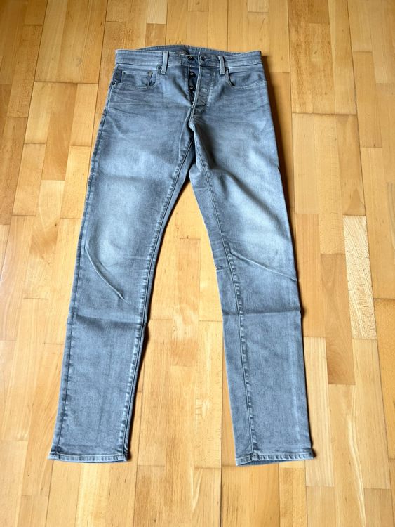 G-Star Jeans '3301 Straight Tapered' Hellgrau 32/36 1