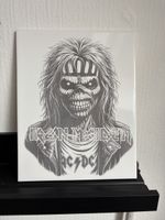 Iron Maiden AC/DC Eddie Lasergravur auf Keramikplatte Neu