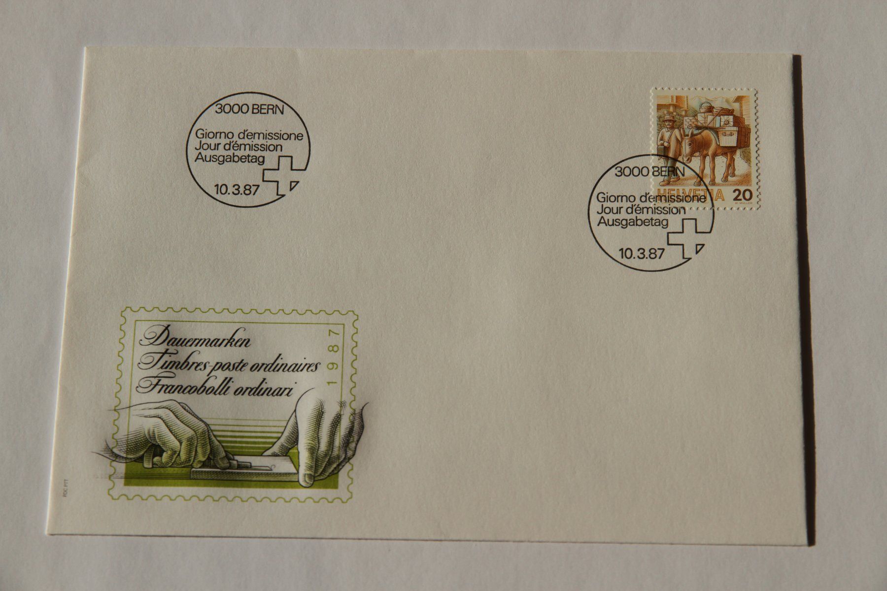 Tutti i francobolli: FDC, Post, Dauermarken, 10.3.1987 – Nuovo (secondo la descrizione) da Nesselnbach venduto da ubourson