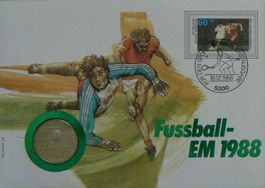 Numisbrief Fussball-EM 1988 Münze