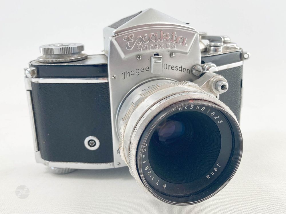 Exacta Varex IIa Ihagee Dresden 35mm Kamera & Jena 2.8 50mm 1