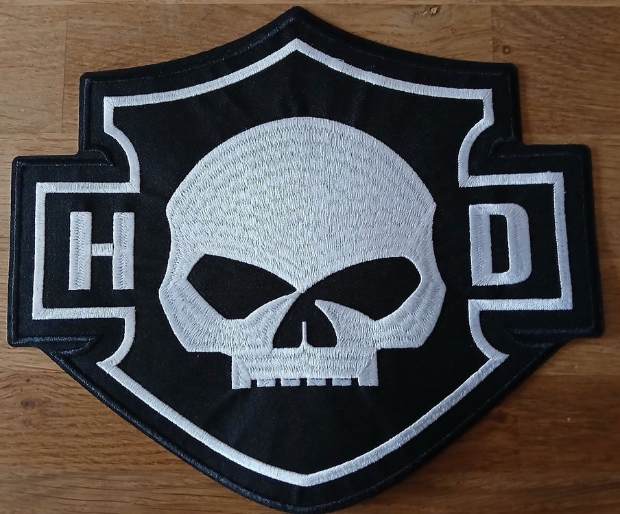 Big Patch Harley Davidson Skull J038 3