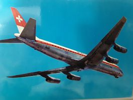 14 x SWISSAIR DC-8 Flugzeug Postkarten Sammlung mit Cockpit