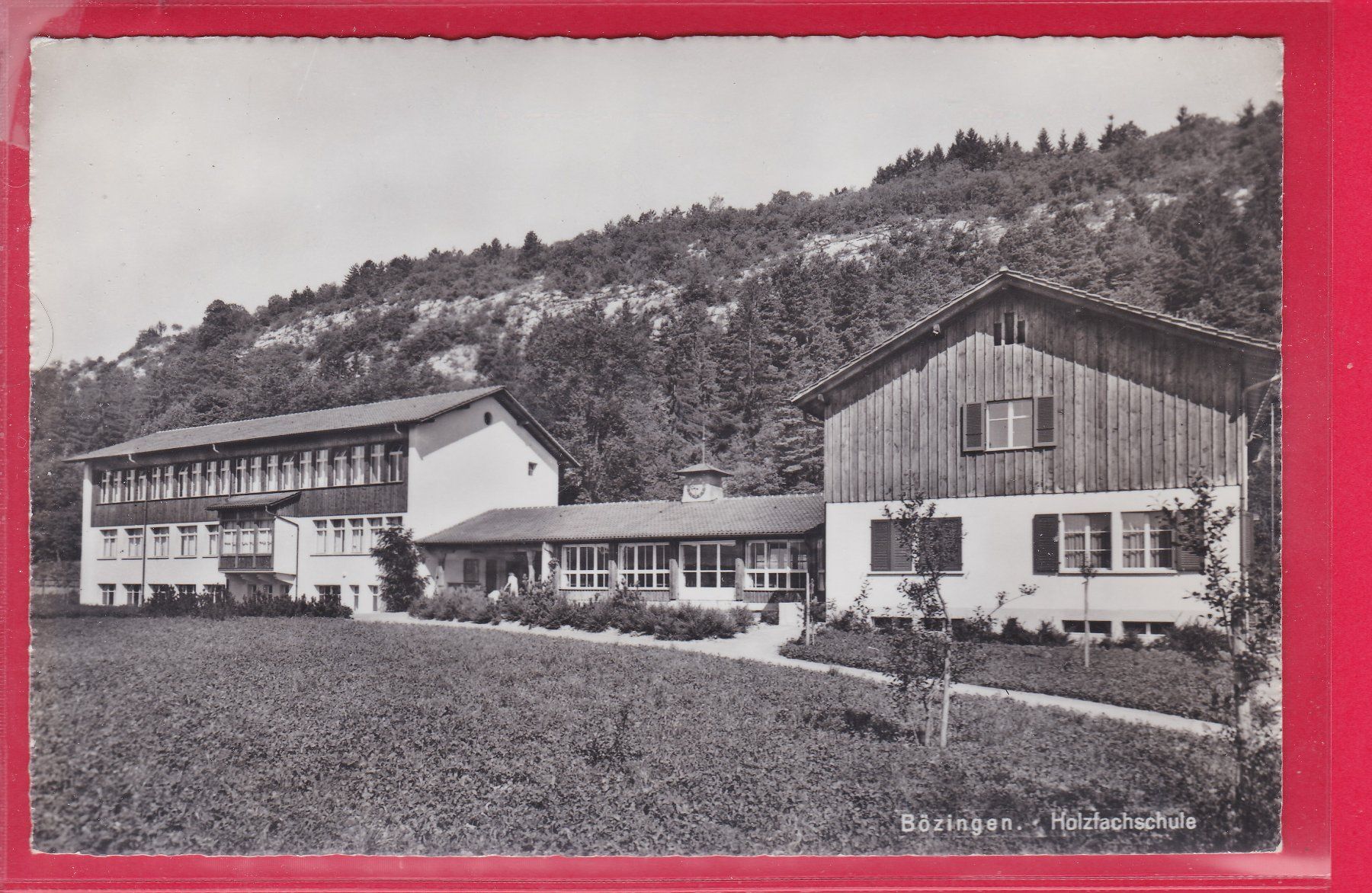 Ansichtskarten: BÖZINGEN, HOLZFACHSCHULE, 7.9.1964 – Gebraucht aus Oberrieden von Gebirgsstelze