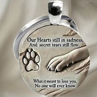 🐾💔 Hundepfote & Gedenkbrief Schlüsselanhänger 💔🐾