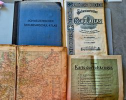 4 Atlas Vintage u.a. von  1954 und 1867