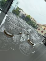 Elegant Glass Tea Set - Six Cups - Summer
