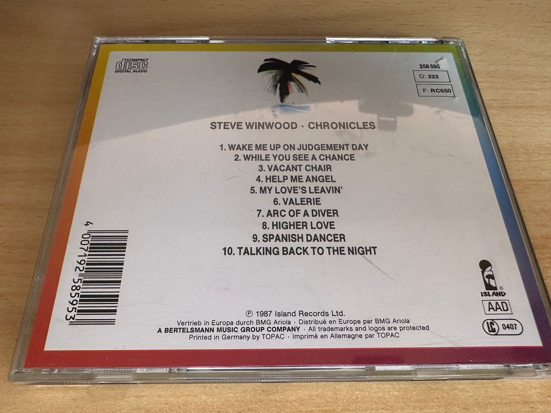 CDs: Steve Winwood – Chronicles – Gebraucht aus Rikon im Tösstal von Alpenmutz 1