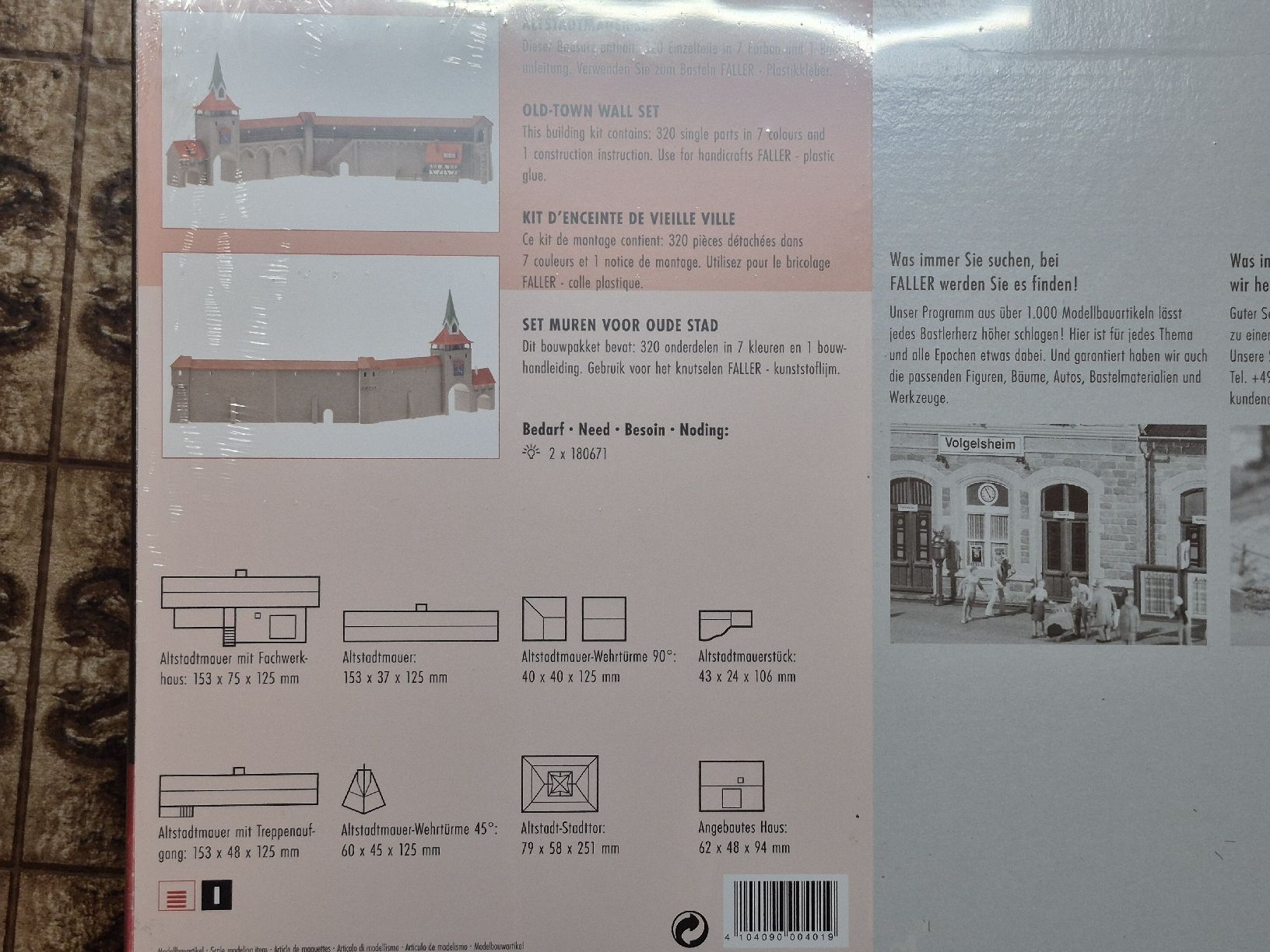 Faller Modellini di ferrovie: Faller Altstadtmauer-Set HO 130401 NEU OVP  – Nuovo e nell'imballaggio originale da Innerberg venduto da Kusi1310 1