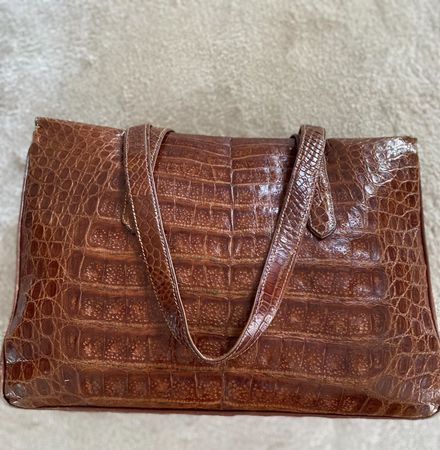 Borsa in coccodrillo Vintage