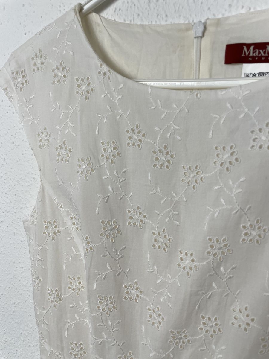 Max Mara Vestiti: MaxMara Studio Maxi Dress, Size 36, White – Usato da Knonau venduto da Grapesvintage 5