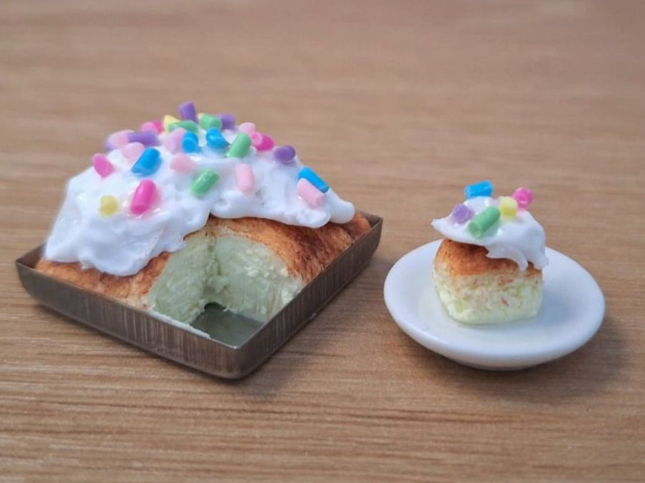 Case e mobili per bambole: Handmade Blechkuchen mit Streuseln – Nuovo (secondo la descrizione) da Zürich venduto da HandmadeTinyFood