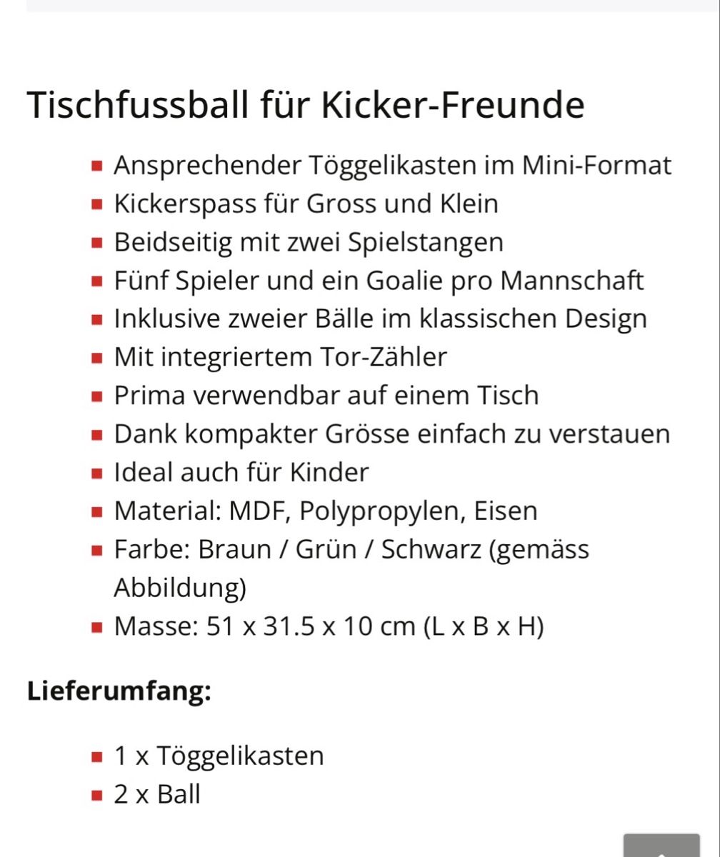 Giochi: Tischfussball – Nuovo (secondo la descrizione) da Russikon venduto da mofu961 5