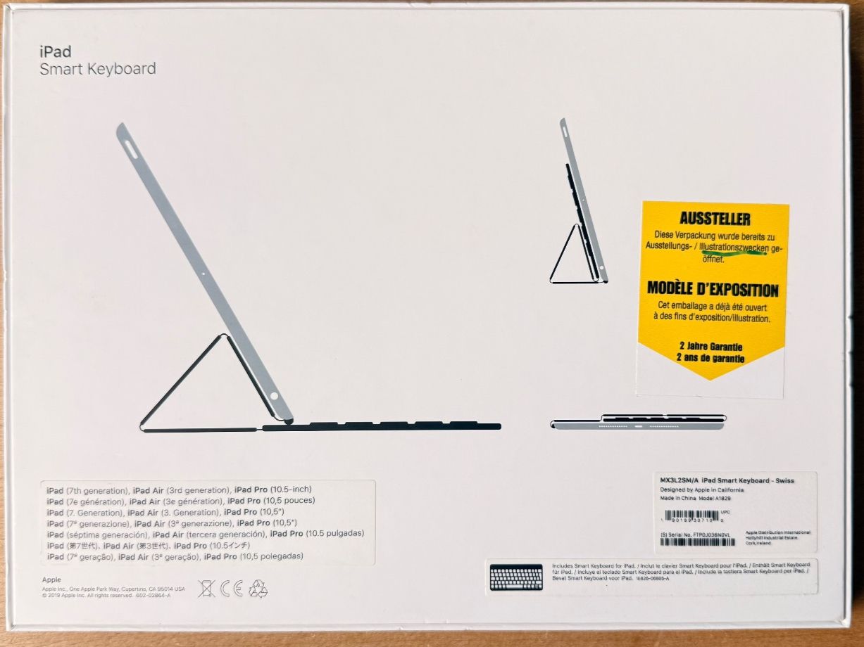 Apple Tastaturen: iPad Smart Keyboard - Swiss – Neu und originalverpackt aus Balsthal von eugenio.rodriguez 1