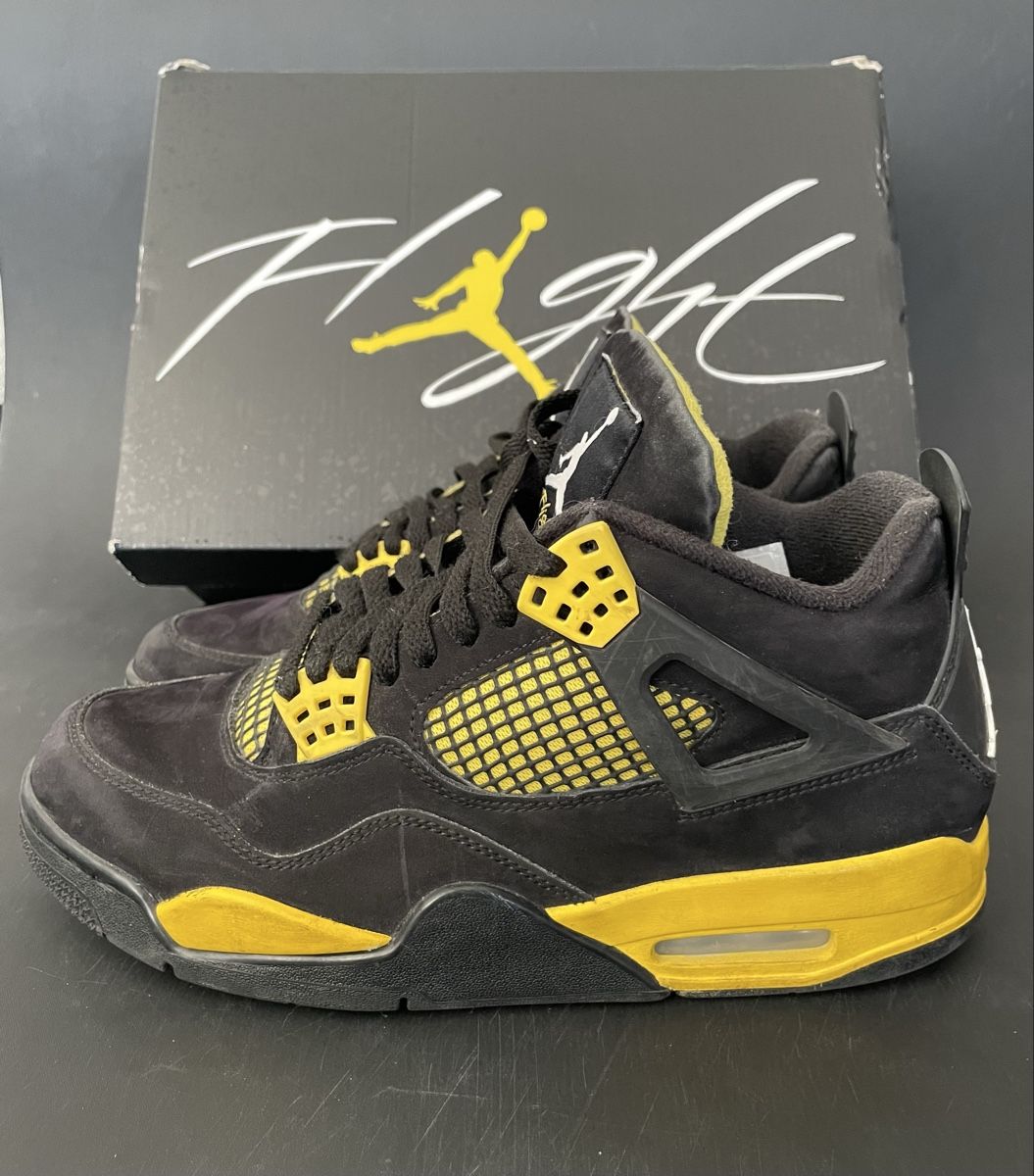 Jordan Scarpe da uomo: Nike Air Jordan 4 Retro, Black Thunder – Usato da Remetschwil venduto da Dissler75