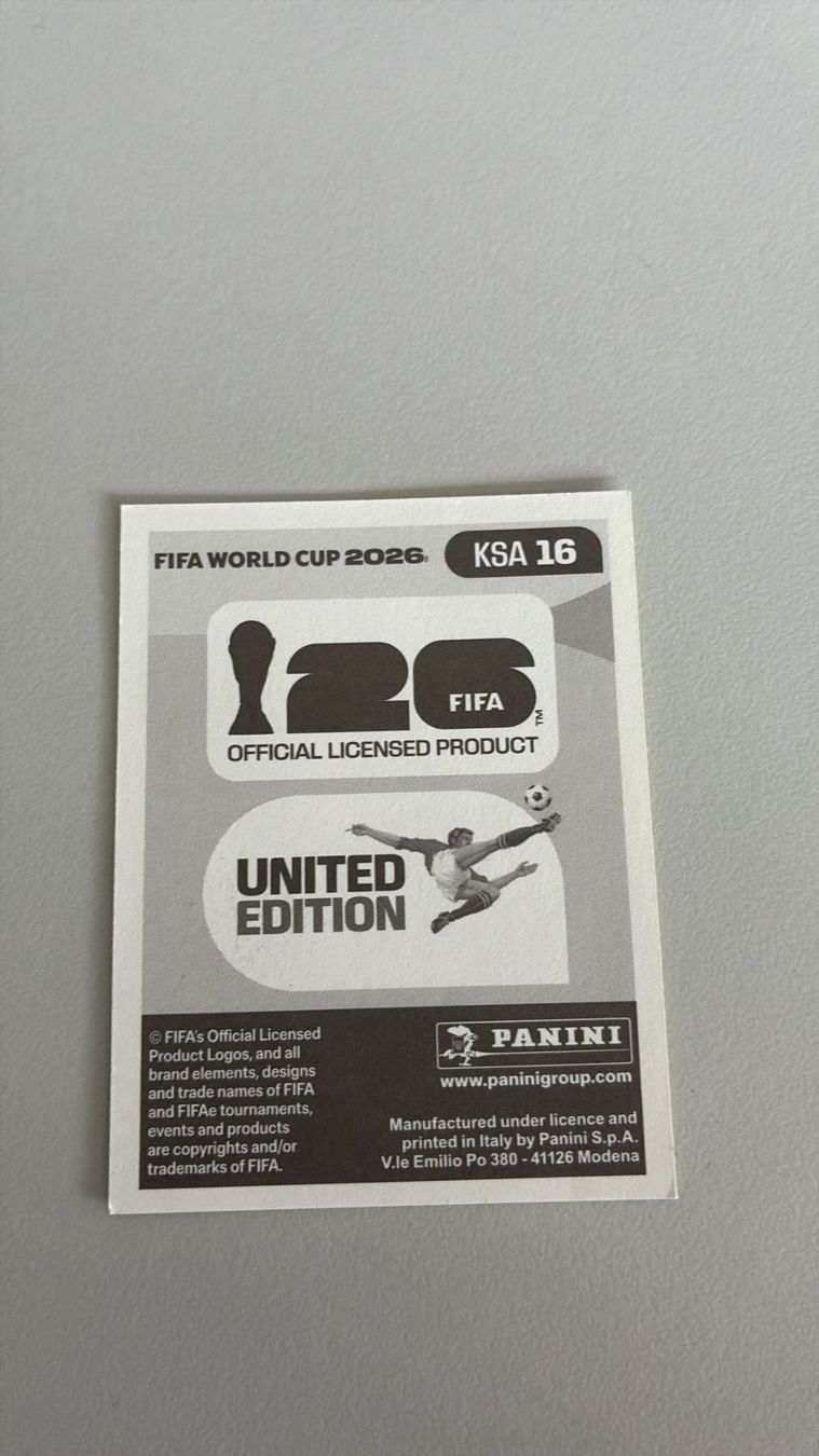 Panini Carte collezionabili: Carte panini 2026 - KSA 16 – Nuovo (secondo la descrizione) da La Neuveville venduto da Ibo2300 1