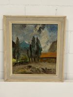 Original Ölgemälde, Landschaft, gerahmt, signiert. Kunstwerk