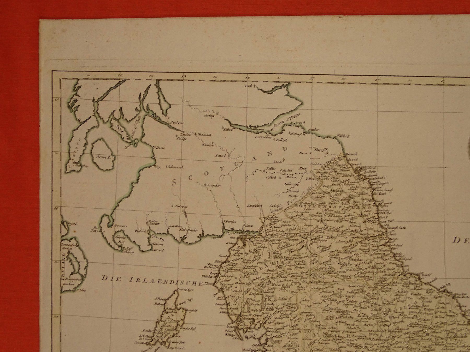 Cartine & Atlanti: ENGLAND, KUPFERSTICHKARTE 1796 – Usato da Grüningen venduto da Kartensammler 1