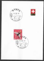 1955: K-Stempel Stäfa auf PTT-Bögli ET